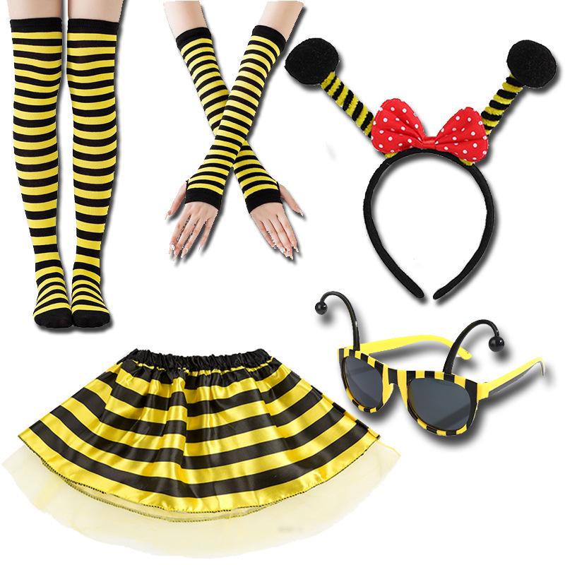 Halloween Bijen & Lieveheersbeestjes Hoofdband Bril Set voor Kinderen - Feestelijke Kostuumaccessoires voor Halloween, Kerstmis en Optredens