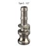 Camlock-Schnellkupplung, 1/2'' Edelstahl Camlock-Fittings Verbinder Cam- und Nut-Schlauchrohr-Fitting-Adapter, 3/4'' Cam-Lock-Typ