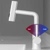 White Bathroom Sink Faucet Washbasin Faucet Pull Out Waterfall Stream 3 Way Sprayer Hot Cold Water Sink Mixer Wash Tap
