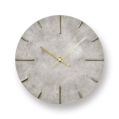 Lemnos Wandklok Analoog Messing Zilver Schilderachtig Gevlekt Puur Zilver Schilderachtig SL Lemnos Diameter 25cm AZ15-06