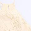 Kaslead New Women Clothes Western Style Fashion Simple Flower Embroidery Hanging Collar Dress 8308853