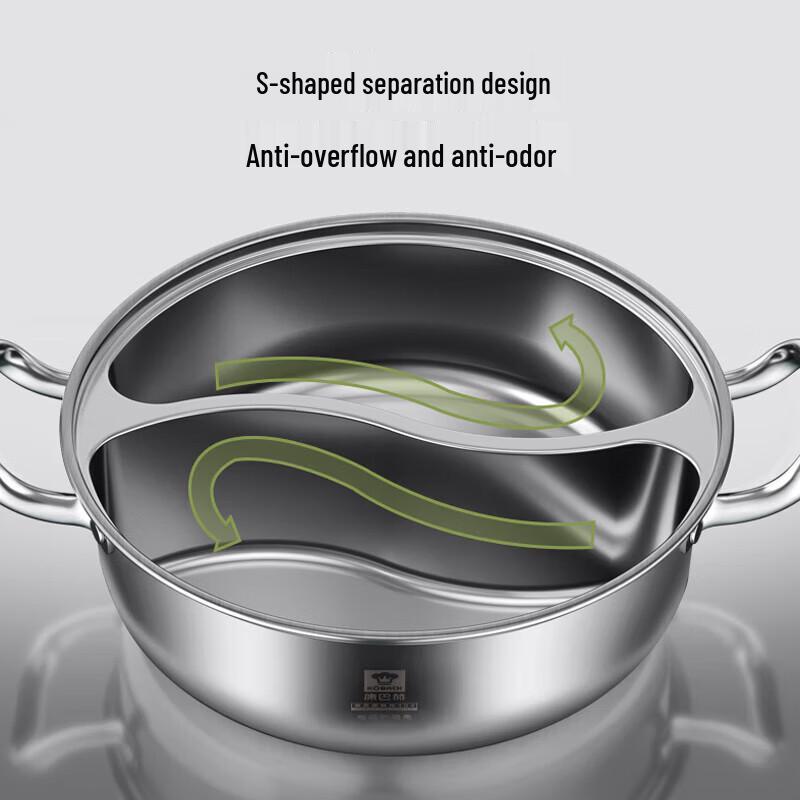 Kobach 32cm 304 Stainless Steel Mandarin Duck Hot Pot