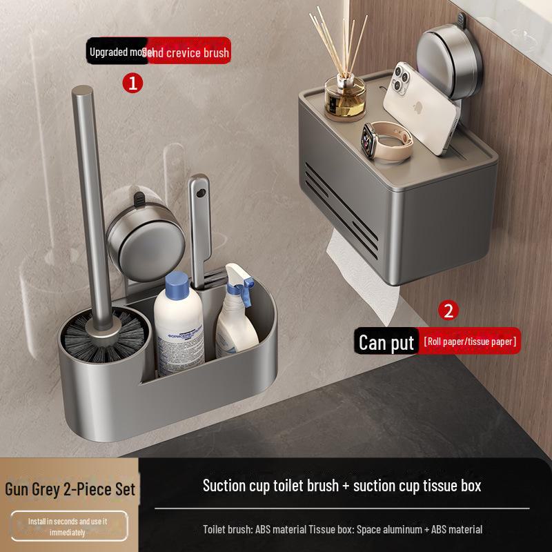 Suction Cup Toilet Brush: Punch-Free, No Dead Angle Cleaning Artifact