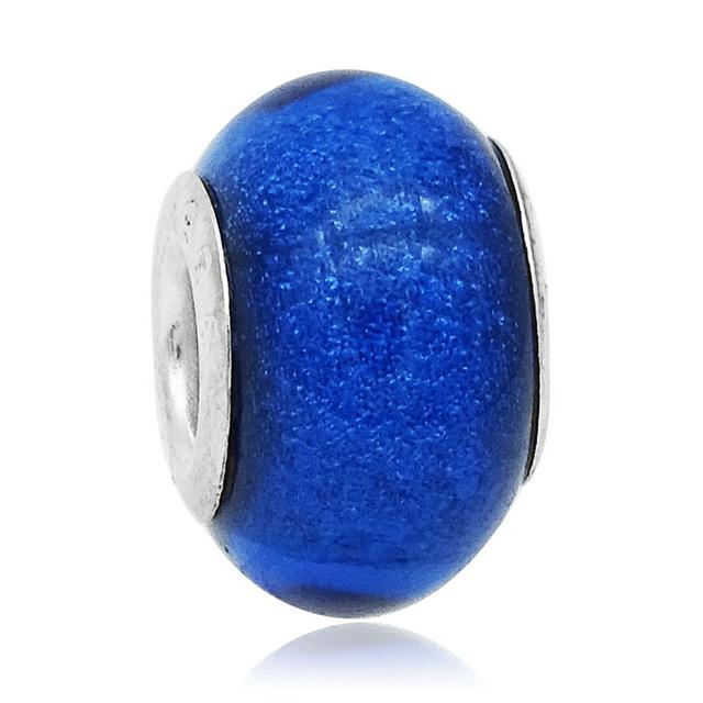 

Круглые бусины из муранского стекла в виде цветка маргаритки для браслета-подвески, ювелирных изделий своими руками темно-синий