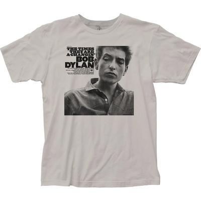 Tricou pentru bărbați Bob Dylan Times They Are A Changin Rock and Roll Music Band Argintiu