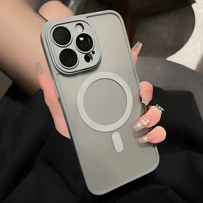 Funda protectora para cámara Magsafe, carcasa magnética de carga inalámbrica para IPhone 15, 14 Plus, 13, 12, 11 Pro Max, mate, a prueba de golpes