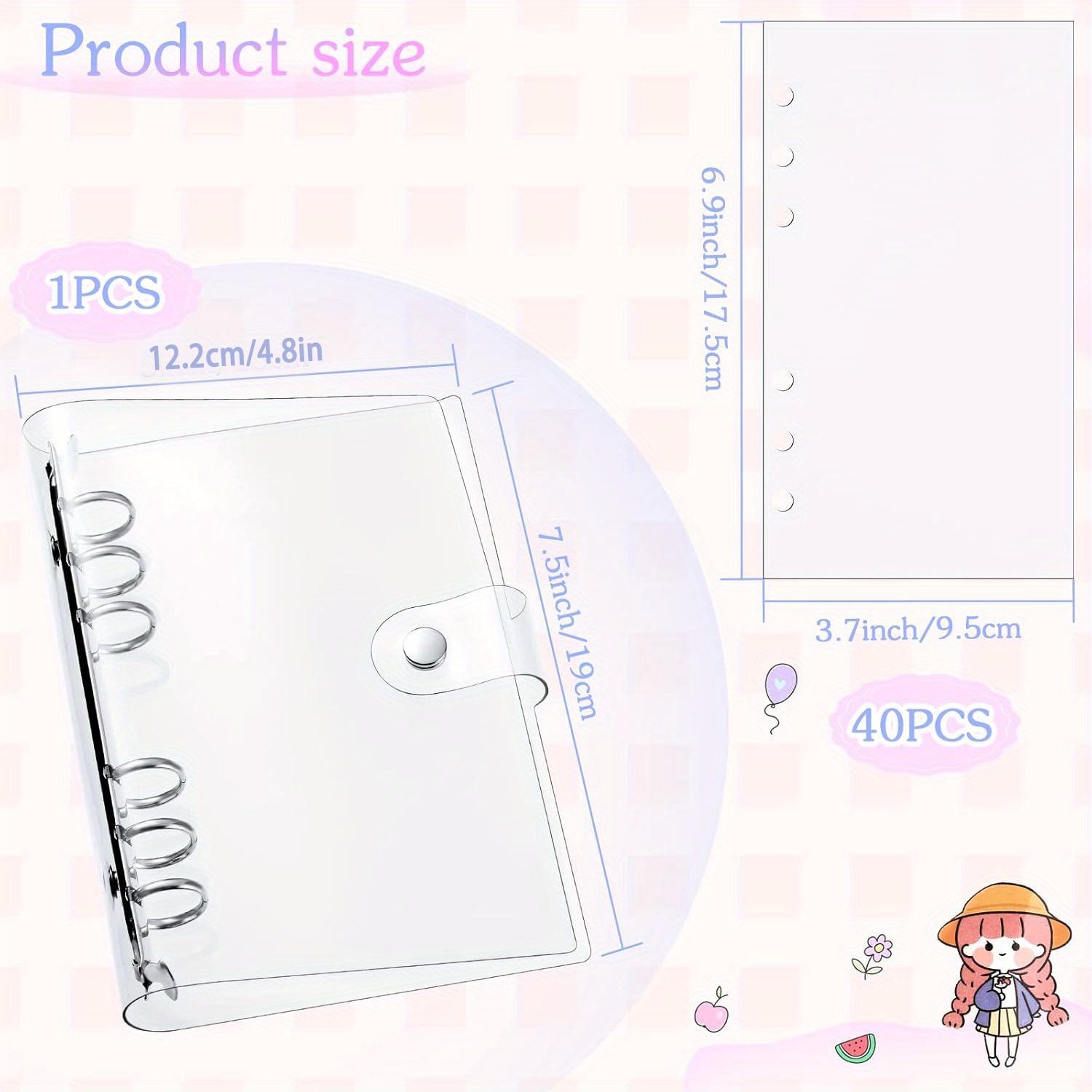 

Многоразовый альбом для наклеек Альбом для коллекционирования наклеек 40 листов + прозрачная ПВХ обложка Коллекционный альбом для сбора этикеток Книга для хранения(1 штука, А6/А5) A6