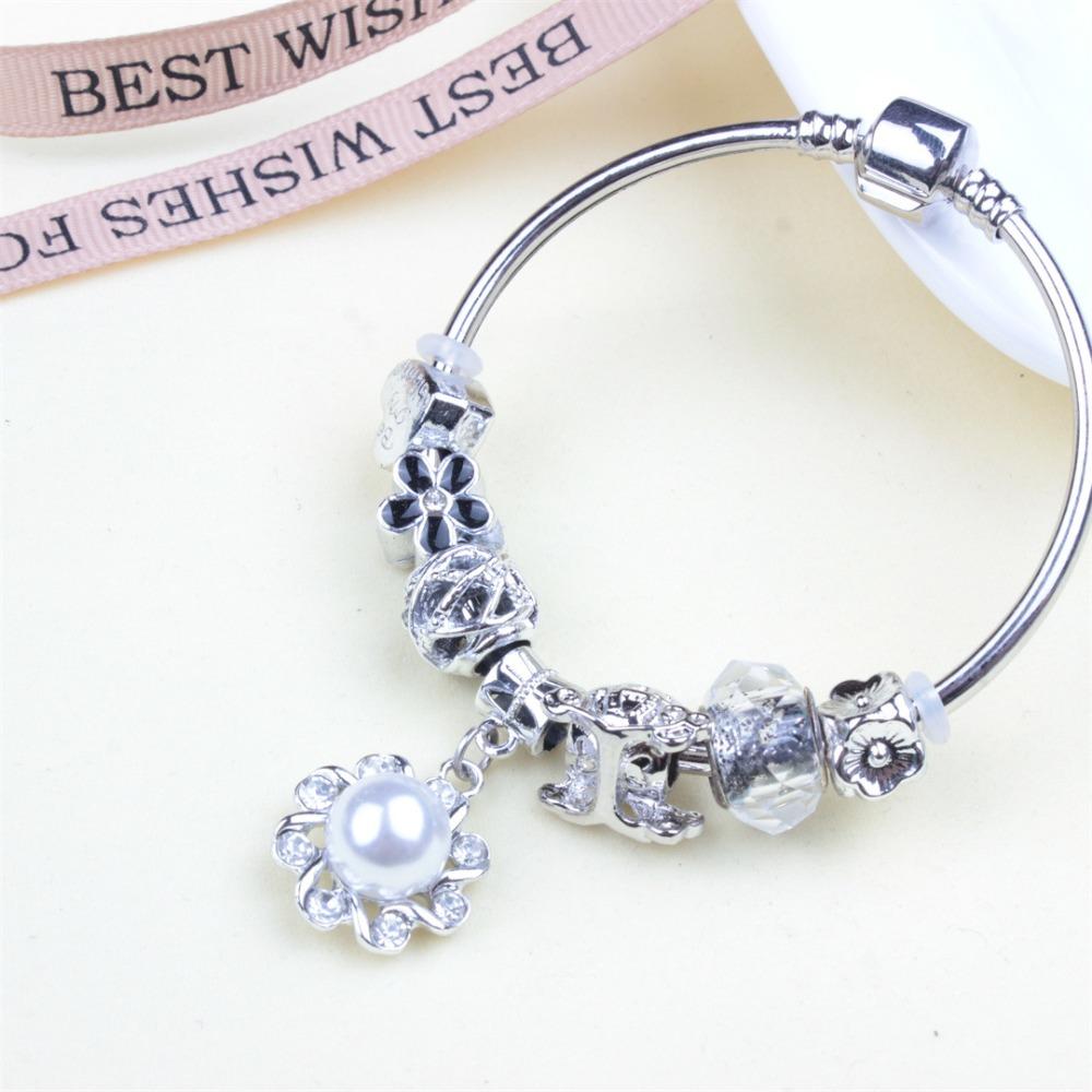 Beaded Bracelet Bangle Multi Element Stainless Steel Copper Alloy Open Spring Snake Bone Chain
