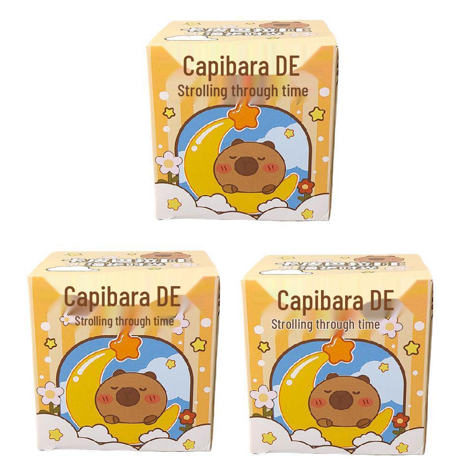 Capybara Stroll Time Blind Box Toy Figurine - Emotion Healing Desktop Ornament & Kids' Gift.