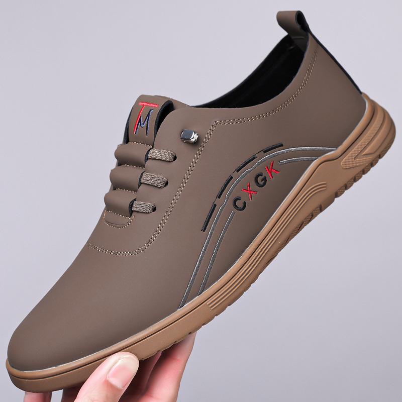 

Fashion Daily Commute Lightweight Leather Casual Shoes Mens Lace Up Oxford Shoes Outdoor Jogging Office Business Dress Shoes Size 38-44 38 коричневый