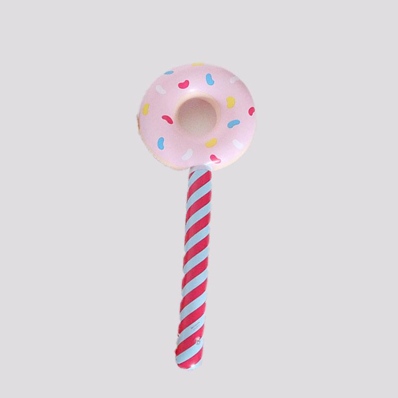 80cm Donut Inflatable Balloon Sticks Sweet Girls Doughnuts Party Ballon Gifts Kids Happy Candy Theme Birthday Party Decor Balons
