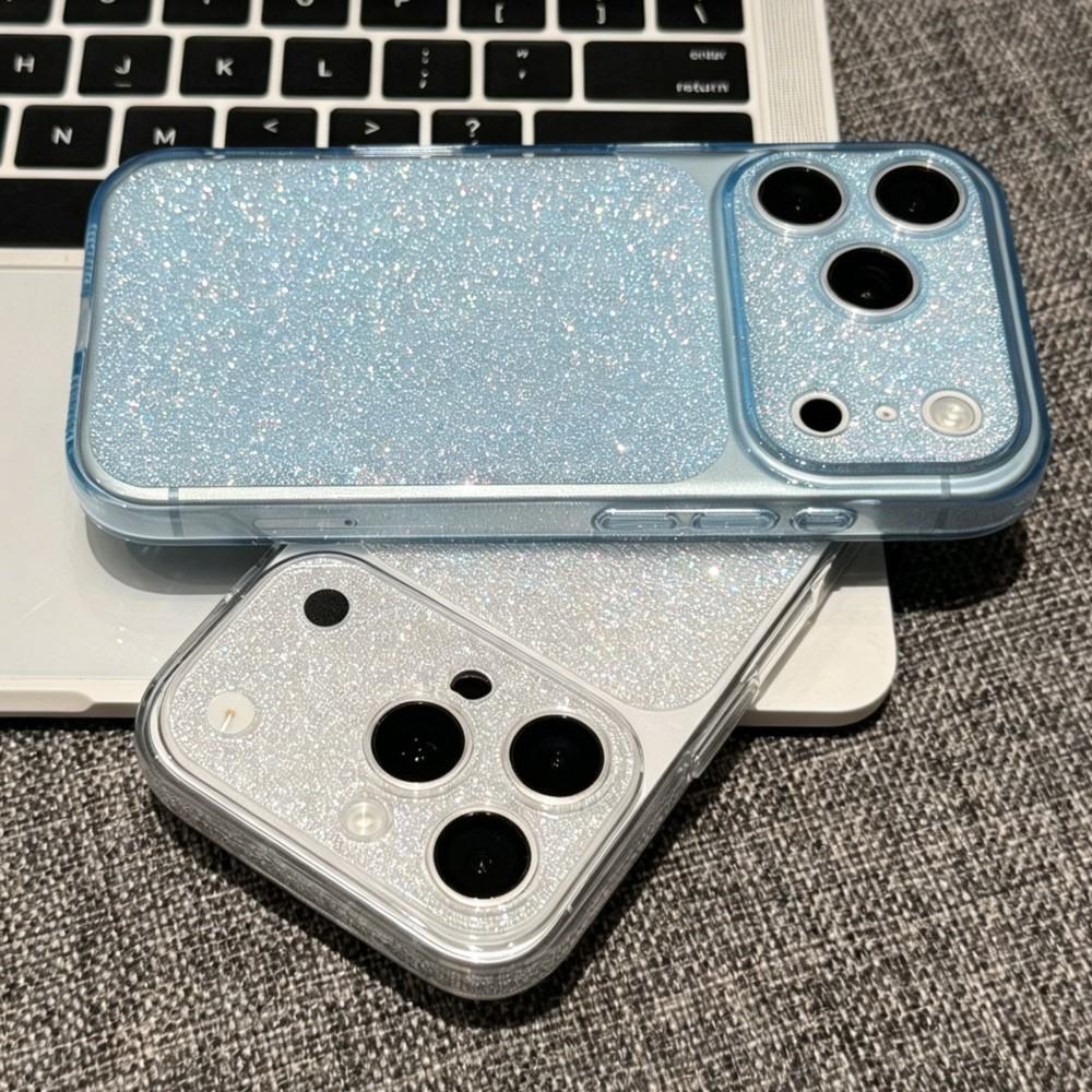 Bling Glitter Soft Silicone Rubber TPU Gel Phone Case for iPhone 17 16 15 14 Plus 13 Pro Max Shockproof Clear Thin Cover Capa