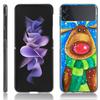 Luxury Case For Samsung Galaxy Z Flip 4 3 5G Black PC Hard Phone Cases Fashion Back Cover ZFlip Funda Merry Christmas Shell Capa