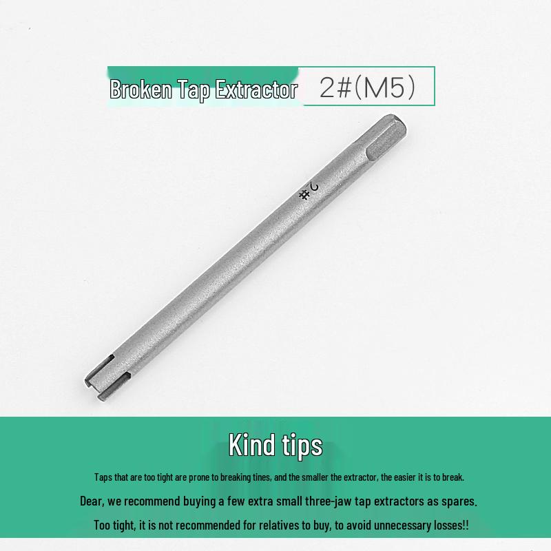 High-Strength Industrial Tap Extractor and Reamer Tool 2#-M5 (Three Claws)