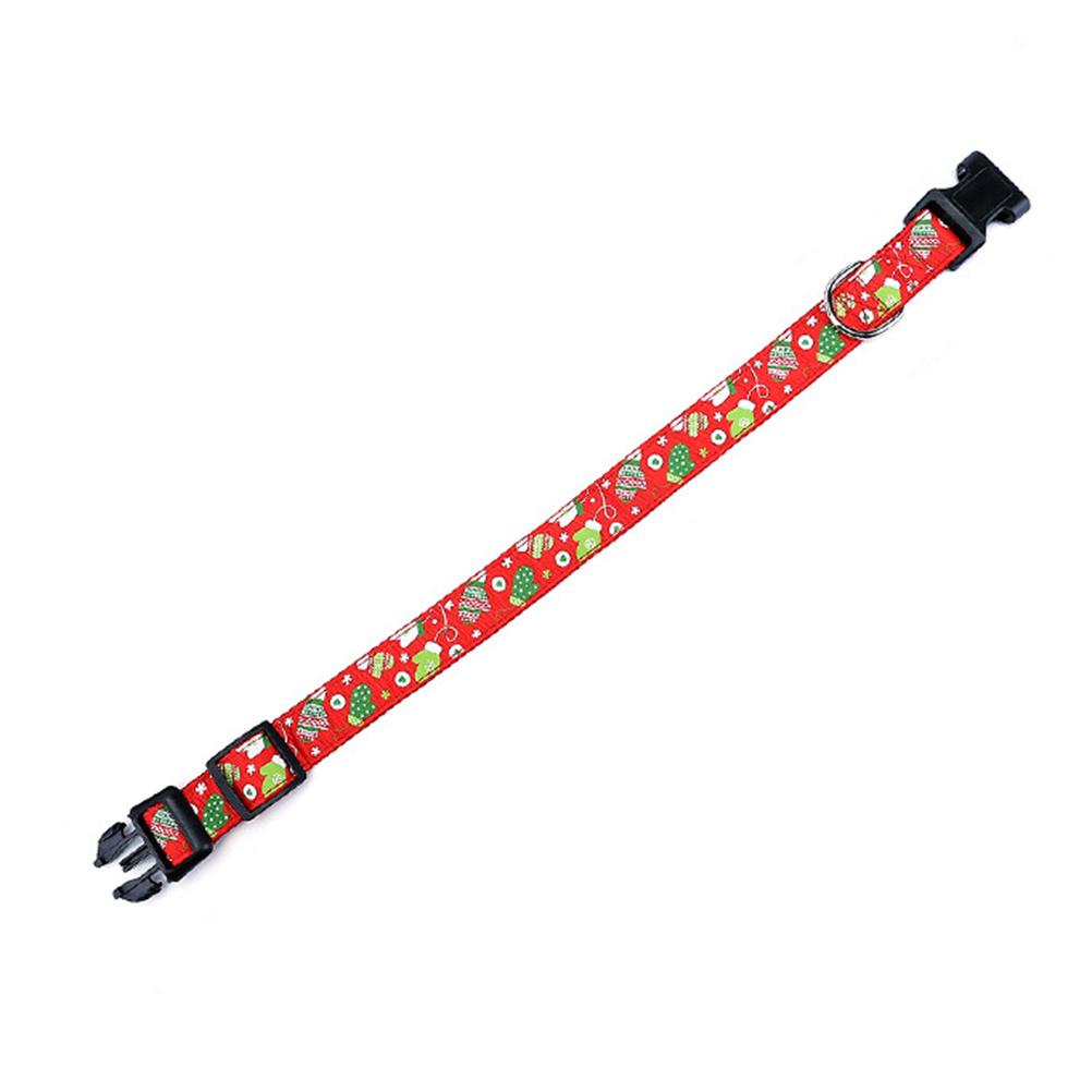Pet Christmas Collar Pulling Strap Set High-Quality Nylon Material Stylish Adjustable Fit for Dogs Puppy S 2.5x40cm L 2.5x120cm