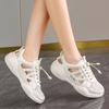 Women's shoes 2025 new summer breathable mesh hollow thin little white shoes one pedal light sports sandals explosion