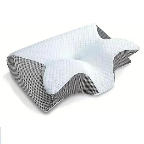 Schlafkissen aus Memory-Schaumstoff, Schmetterlingsform, langsame Rückfederung, entspannende Linderung von Nackenschmerzen, ergonomisches orthopädisches Konturkissen