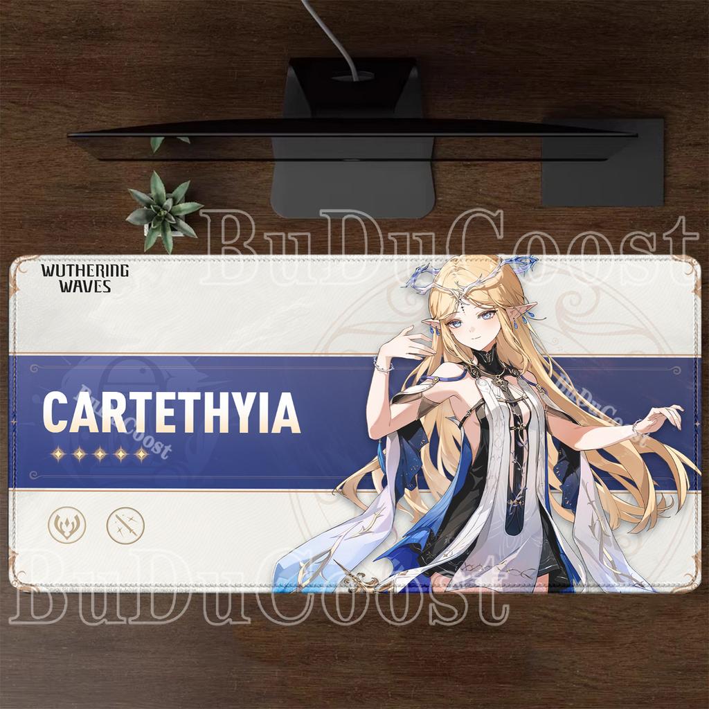 PC Gaming WuWa Fleurdelys Cartethyia Wuthering Waves Mousepad HD Printing Office Mouse Pad Anime Sexy Girl Keyboard XXL Desk Mat