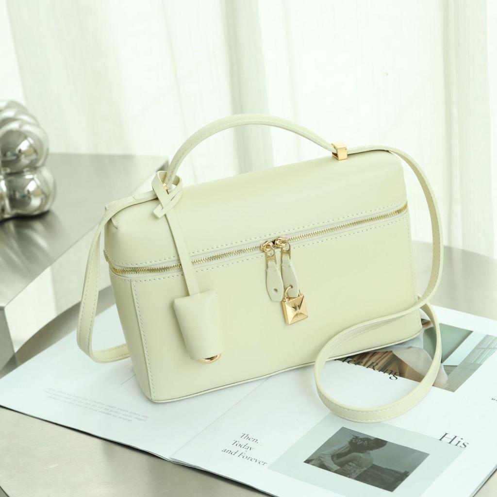 Women's High-Grade Retro Leather Underarm Lunch & Cosmetic Bag - 2025 Fashion Versatile Handheld Style