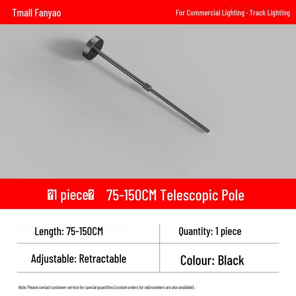 LED Spotlight Track Light Set with 1m & 0.5m Thickened Track and Connector Adapter
