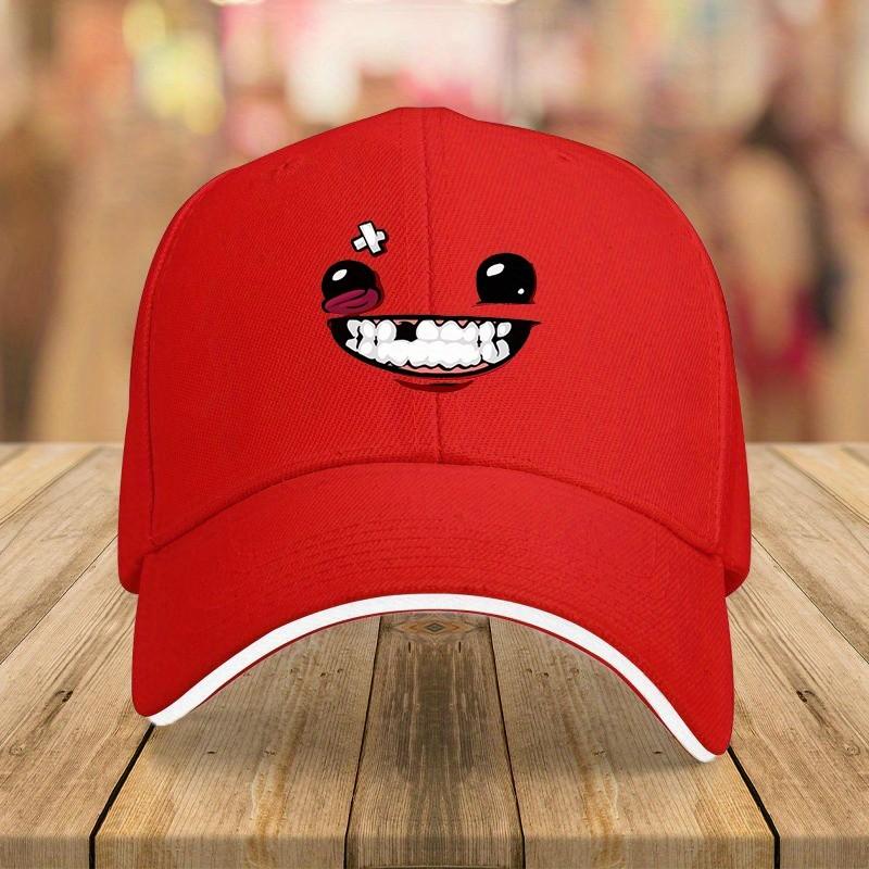 Funny Cracked Face Character Baseball Cap Adult Cotton Casual Outdoor Sports Adjustable Hat