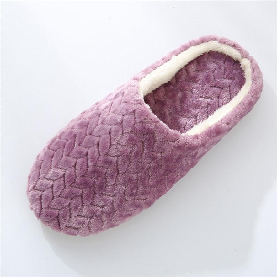 Unisex Winter Warm Slippers Indoor Floor Shoes Non-slip House Shoes