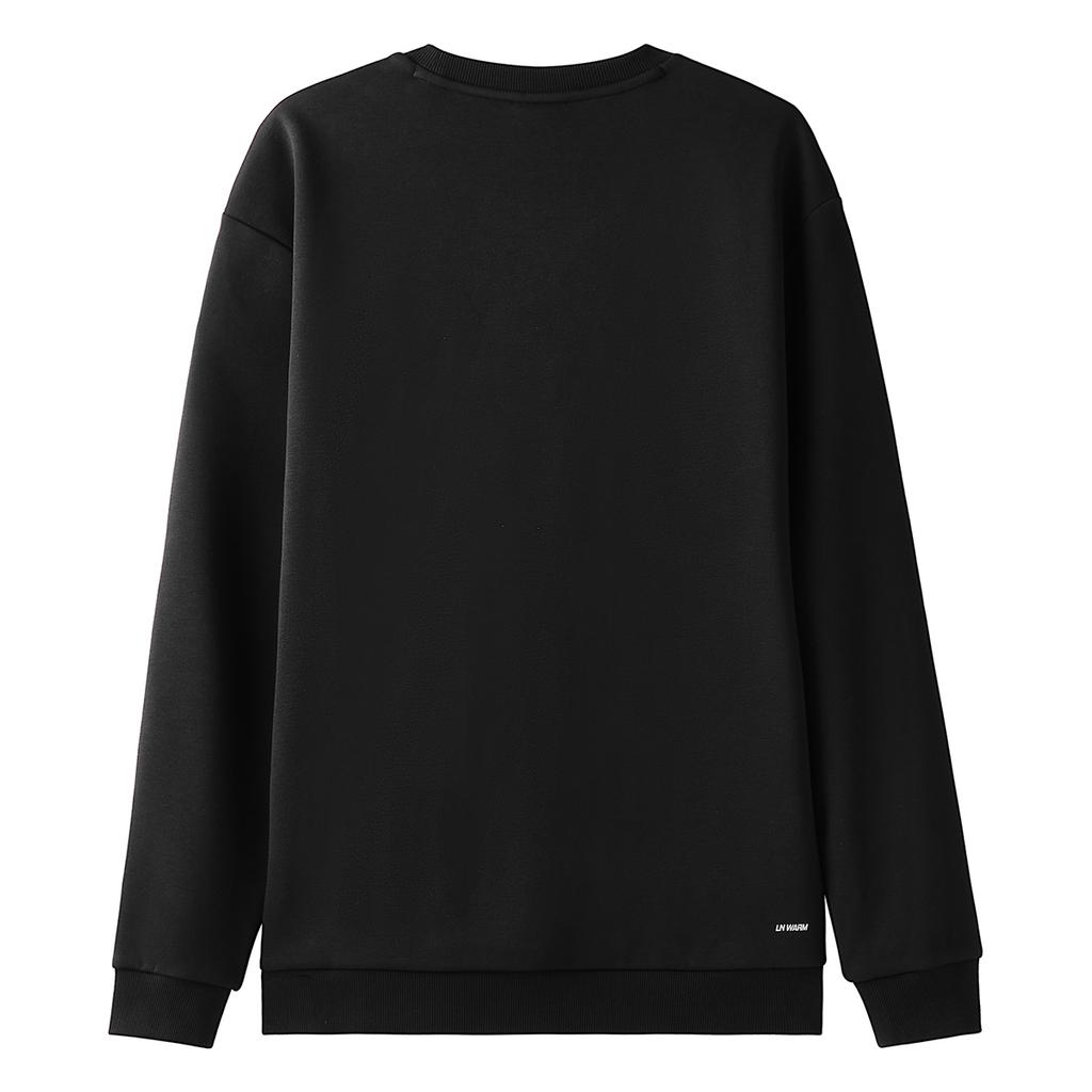 Li-Ning Versatile Simple Comfortable Round Neck Loose Shoulder Casual Pullover Sweatshirt Unisex Sweatshirt AWDVG81-1
