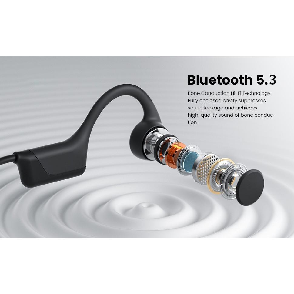 Echter Knochenleitung Drahtloser Kopfhörer Sport Wasserdichte Ohrhörer mit HD-Mikrofon Geringe Latenz Subwoofer Headset