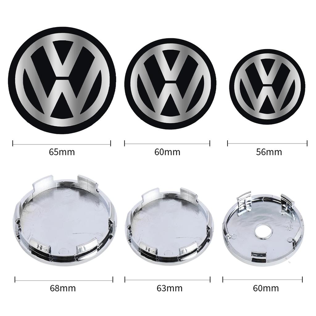 4PCS 60MM Car Wheel Center Hubcaps Cover For Volkswagen VW R GTI Polo Sharan Golf Scirocco Touran Tcross Tiguan Passat B6 zk7