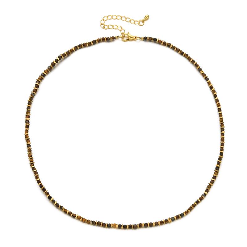 ZMZY Vintage Unique New Natural Stones Simple Choker Necklaces Women Beaded Collar Necklace Designer Jewelry Bijoux