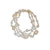 Elegant Irregular Long Pearl Necklace - French Light Luxury, Minimalist High-End Design for Women