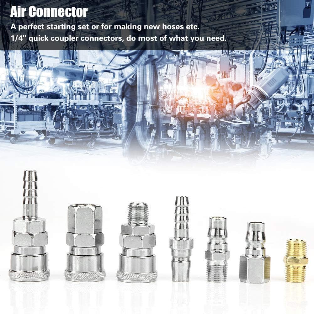 18pcs Industrial Air Coupling 1/4 Inch Air Fitting Japanese Type Quick Coupling Female Male Thread Air Compressor Connector Compressor