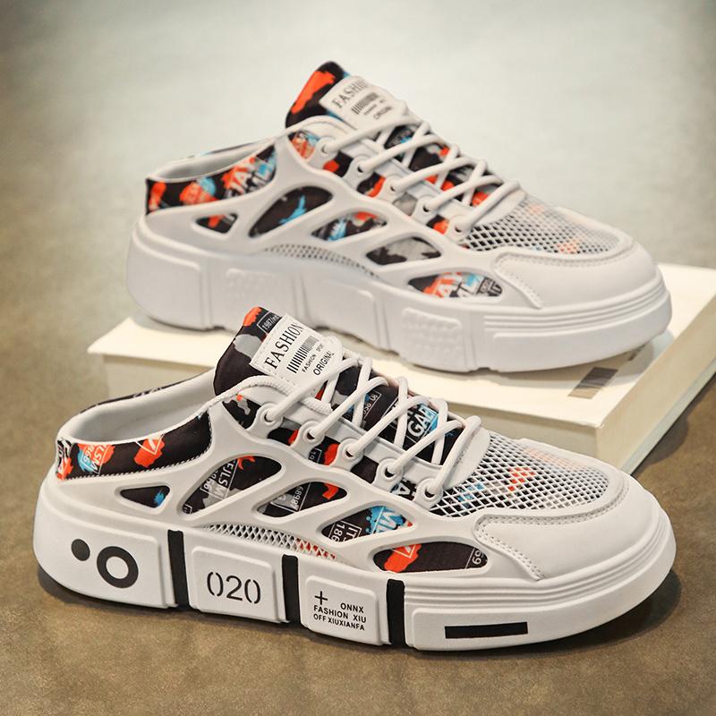 

Чоловічі тапочки, дихаючі, вуличні, модні, повсякденні, щоденні, нековзкі, легкі, літні м’які тапочки 43