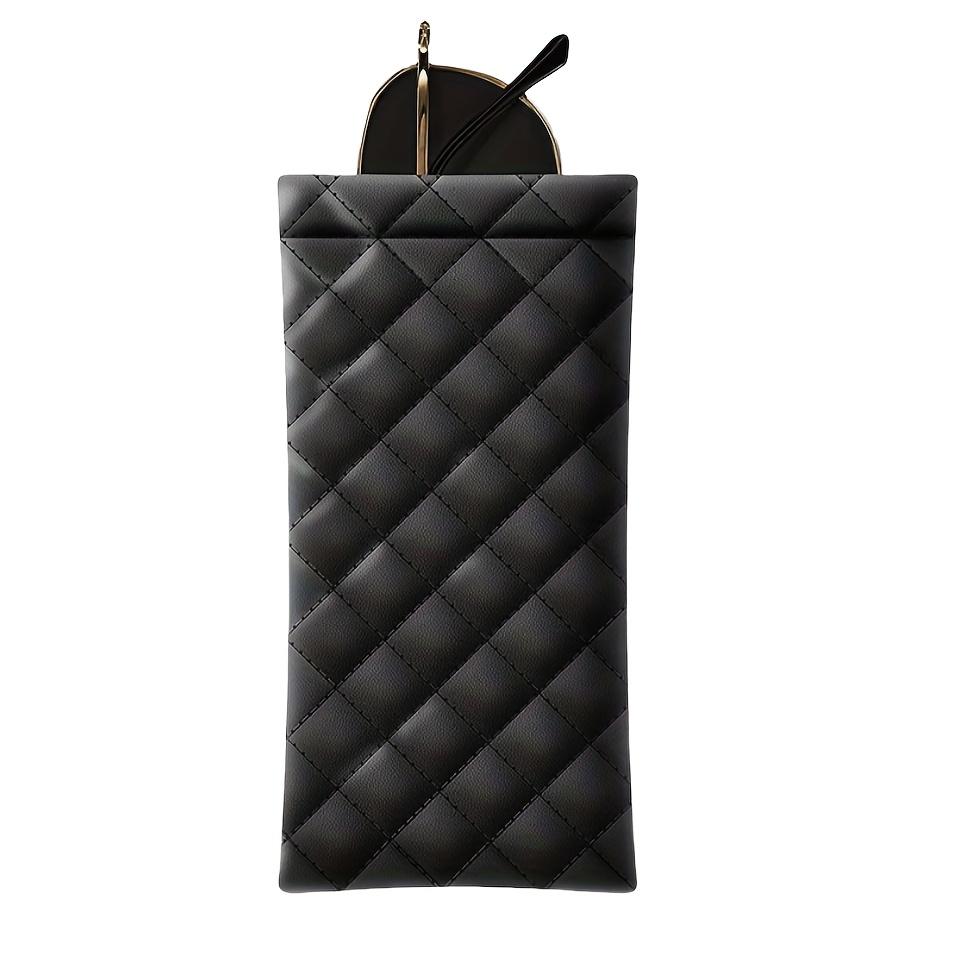 Super Soft Premium Faux Leather Glasses Case | Compact Quilted Design, Secure Closure, Stylish Carry-On | (3 Colors Available) White/Black/Pink