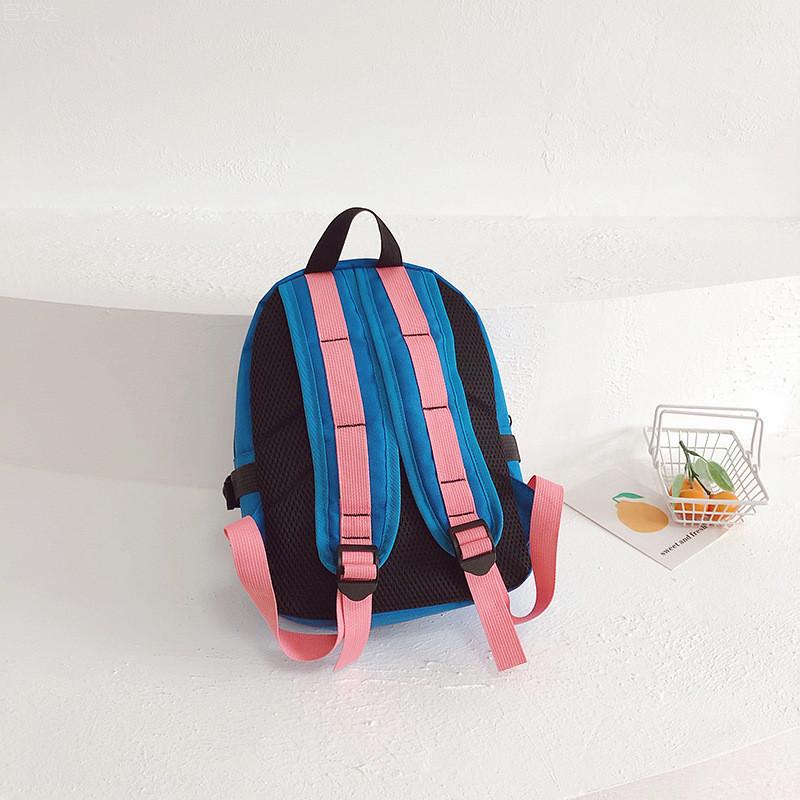 Stylish Korean Version Dual Color Cute Children's Backpack For Kids In Vibrant Yellow And Blue