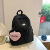 Schoolbag1011 New Korean Style Washed Fabric Women's Backpack, Versatile Casual Middle School School Lightweight Color-Blocked Girls' Backpack