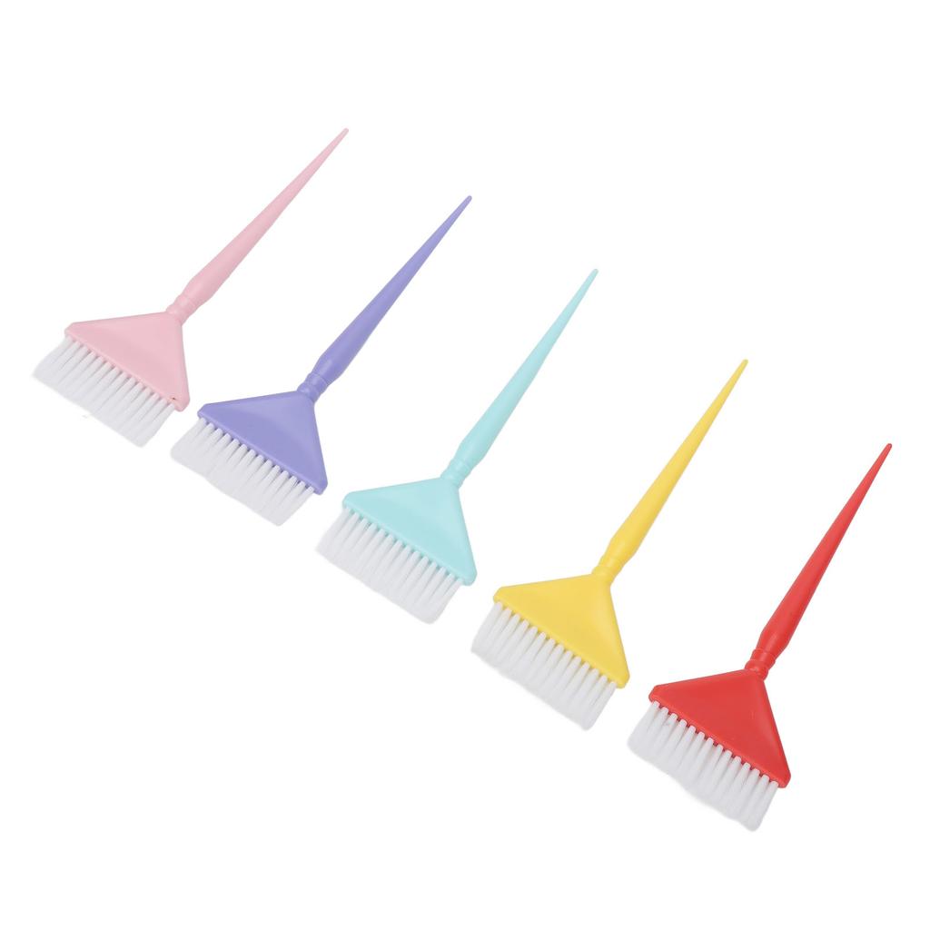 5PCS Hair Dye Color Brush Frosted Handle Soft Bristles Ergonomic Hair Coloring Tool for Salon Home DIY Dyeing
