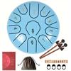 8-Inch 11-Note Steel Tongue Drum - C Key Portable Percussion Instrument for Yoga Beginners