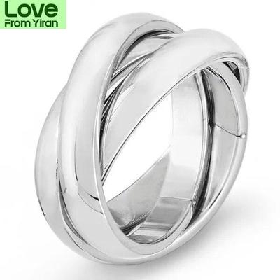 Einfache Silber Farbe Wicklung Ringe Für Frauen Fahsion Legierung Metall Wicklung Ring Weibliche Party Ringe Trend Schmuck