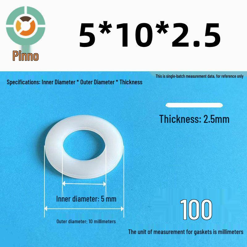 Thickened Nylon Plastic Flat Washer: Hard Plastic Gasket M2-M16