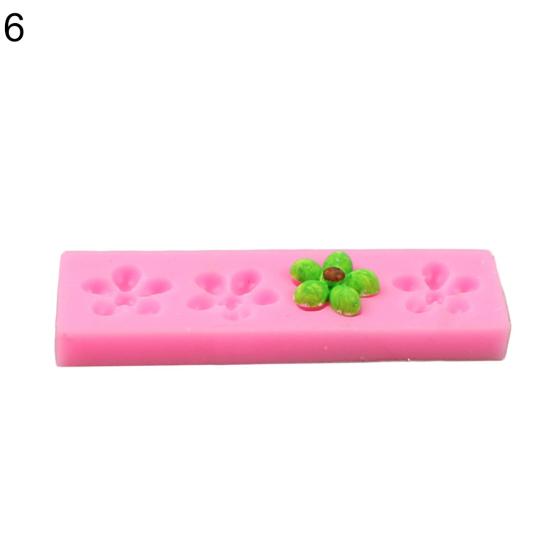 Cute Flower Silicone Cake Decor Mold Fondant Chocolate Clay Soap DIY Mould Tool