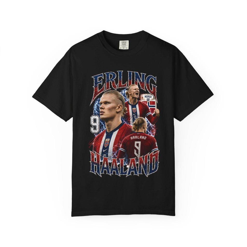 2026 New Norway Erling Haaland Soccer Player Graphic T Shirt Y2k Oversized Unisex Casual Oneck Fan Short Sleeve Tee