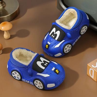 Fashion Children Indoor Slippers Winter Warm Shoes Kids Mum Dad Home Floor Slipper Cartoon Style Anti-slip Boys Girls Cotton Footwear