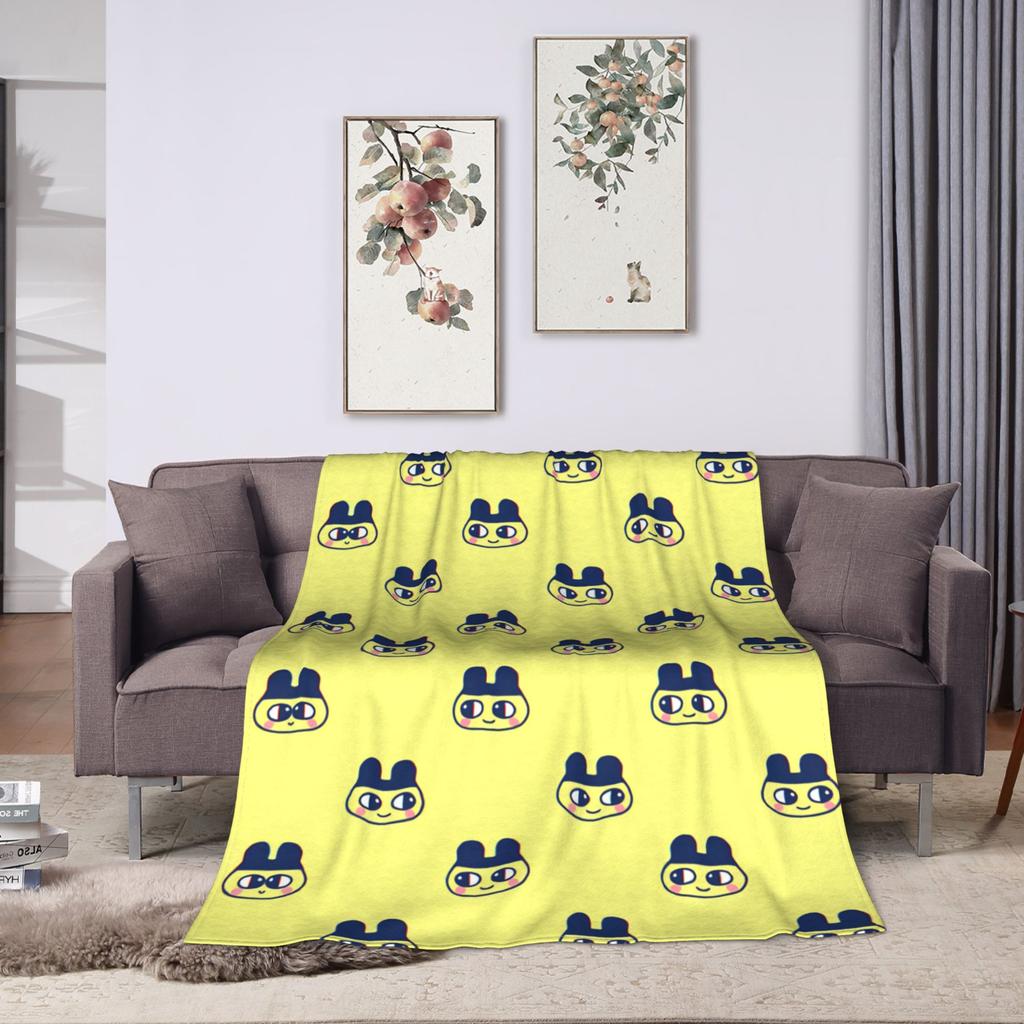 Kuchipatchis Mametchi Blanket  Super Soft Funny Plush Throw Blanket For Living Room Airplane Travel Flannel Bedspread Bed Cover