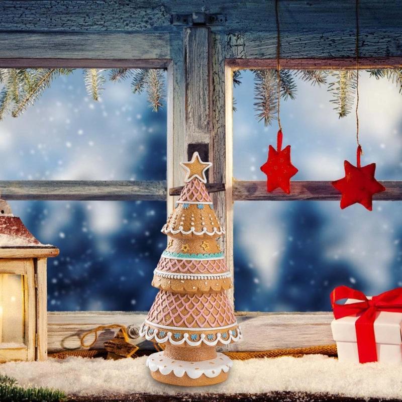 Realistic Gingerbreads Christmas Tree Resin Crafts Ornaments Indoor Outdoor Festival Decoration Use Party Supplies