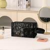 Fashion Portable Cosmetics Storage Bag Mesh Heart Makeup Bag Toiletries Bag Women
