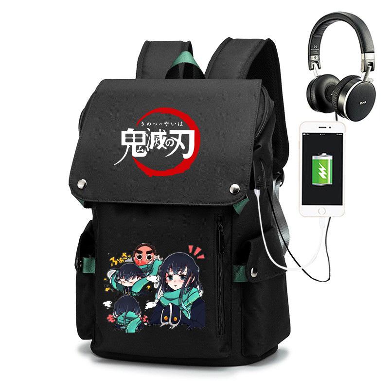 Japan Cartoon Comics Demon Slayer Collaboration Anime Student Large-capacity Printed Backpack 7543