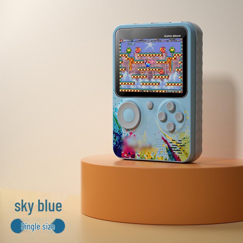 Portable 500-in-1 Classic Handheld Game Console - Nostalgic Super Mario with Big Screen and Rechargeable Battery