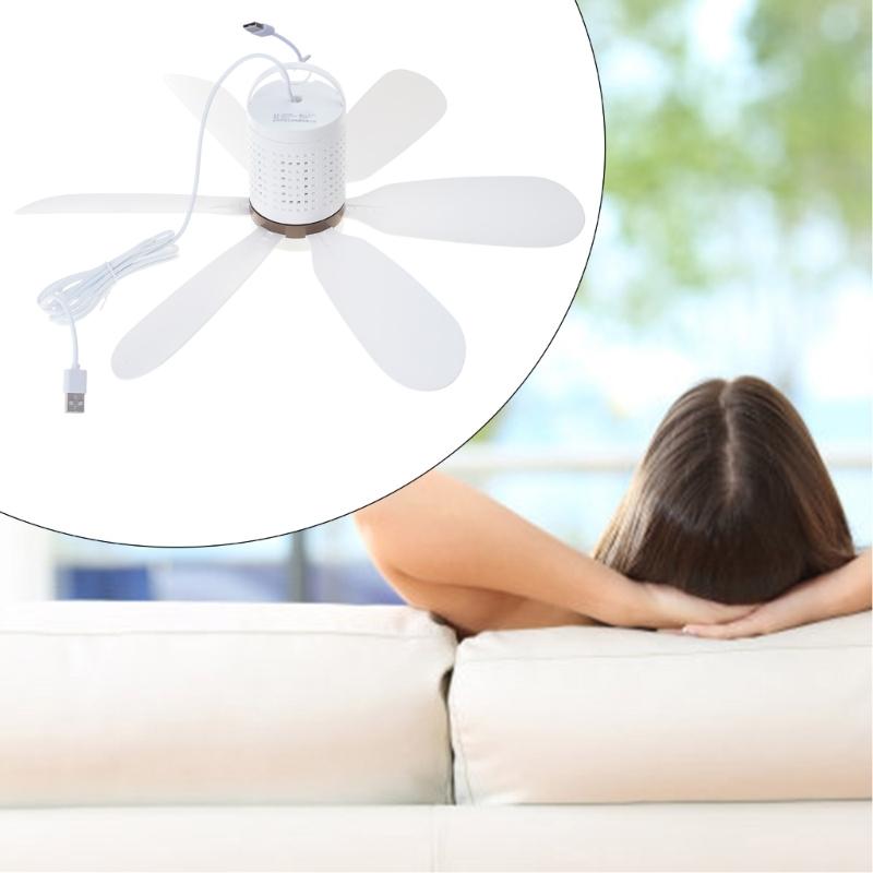 USB Mini Small Ceiling Fan Quiet USB 5V 5W Hanging Fan for Dorms and Marketplaces Outdoor Camping