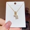 Luxury Small Zircon Square Clavicle Necklace Fashion Sweet Versatile Choker Women